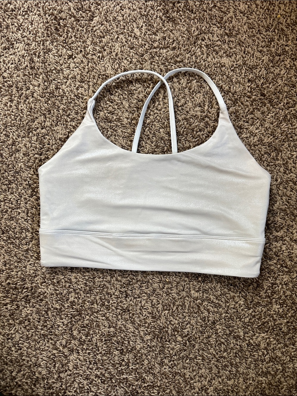 White Unicorn Luxe Strappy Activewear Sports Bra